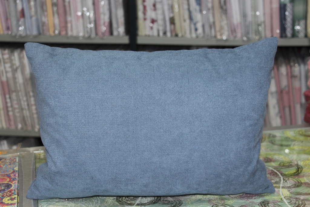Almofada Decorativa Retangular – Azul Acinzentado