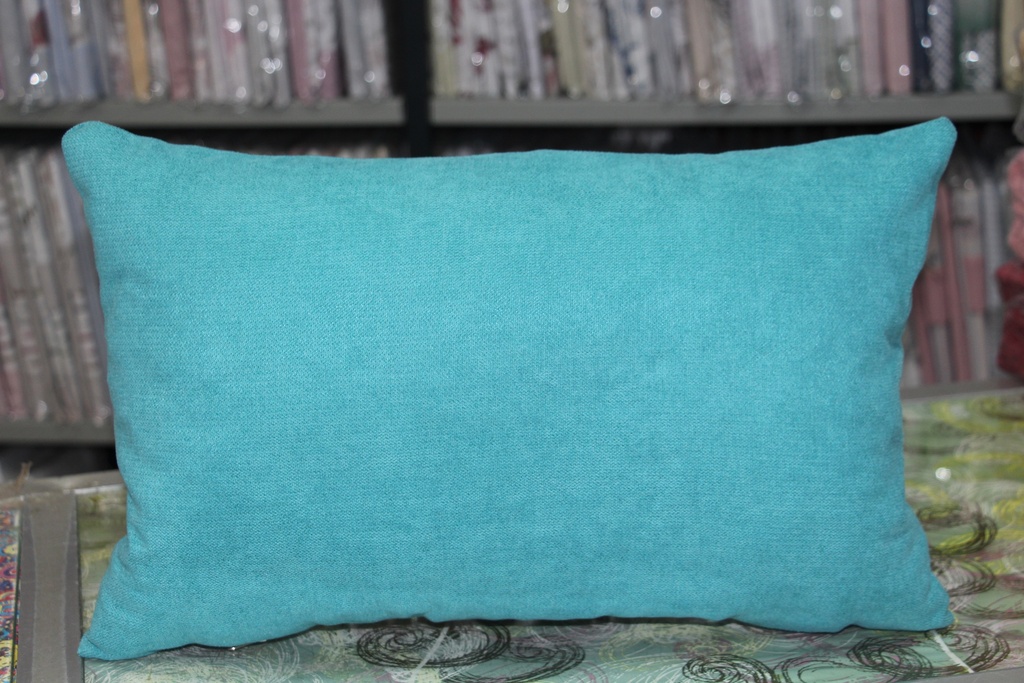 Almofada Decorativa Retangular – Azul Turquesa