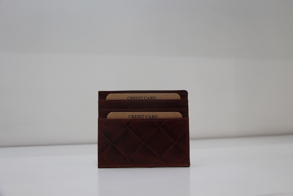 Porta-Cartões "Geo-Rust" em Pele Trabalhada