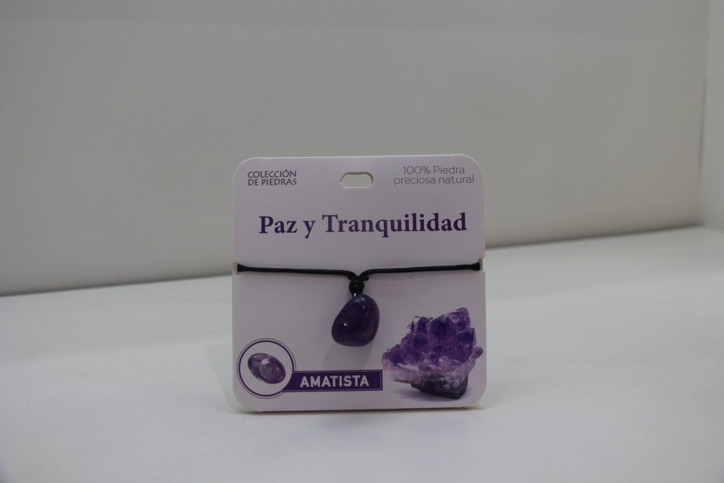Colar Amuleto "Paz y Tranquilidad" – Ametista Natural