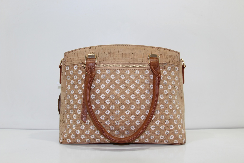 Mala de Ombro "Floral Daisy" em Cortiça