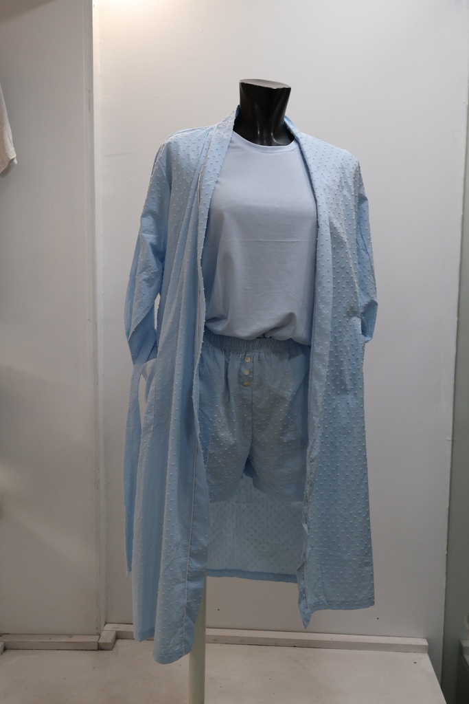 Conjunto Lounge & Sleep "Blue Dotted Elegance" (3 Peças)