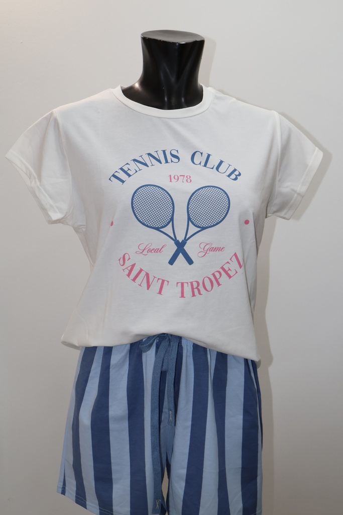 Pijama Curto "Saint Tropez Tennis Club"