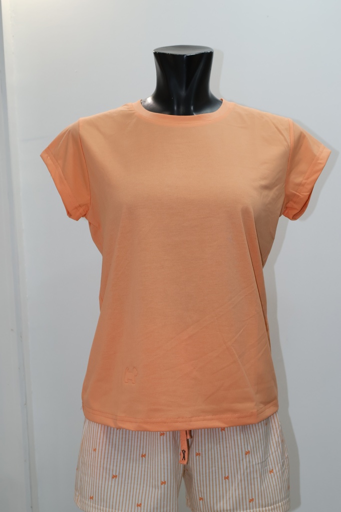 Pijama Curto "Peachy Stripes"