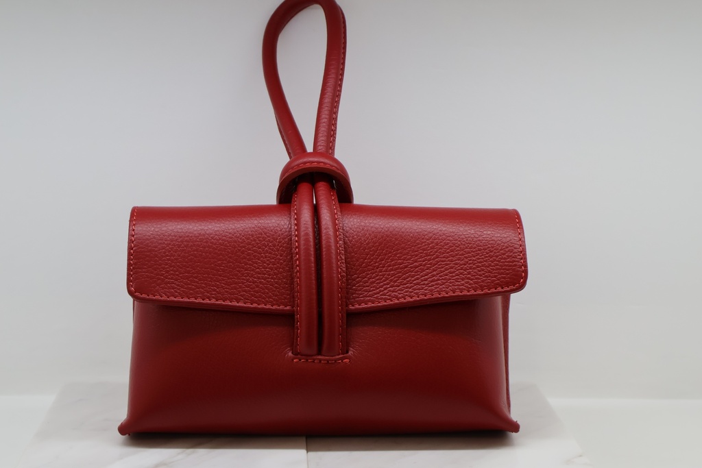 Mala em Pele Grained – Carmesim