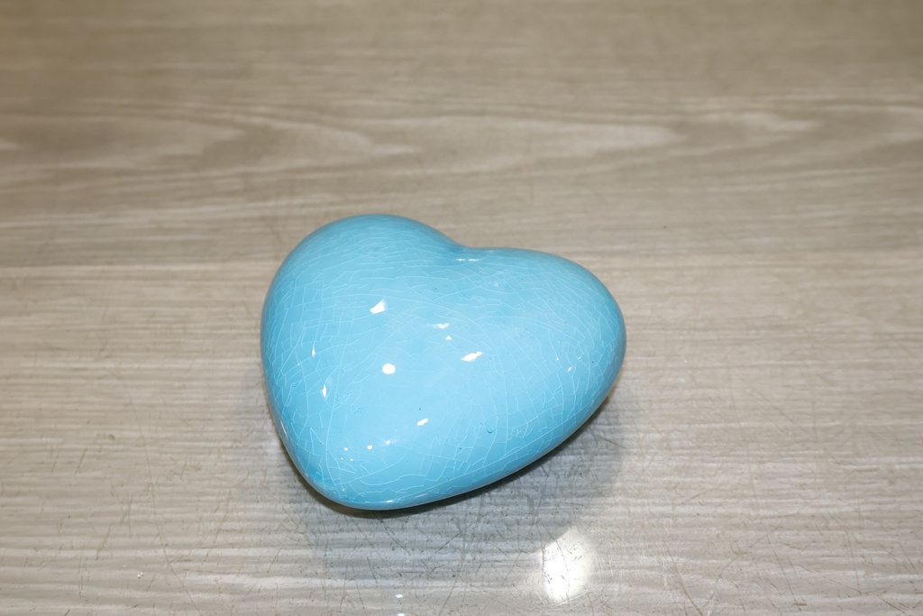 Coração "Afeto de Cristal" – Azul Turquesa