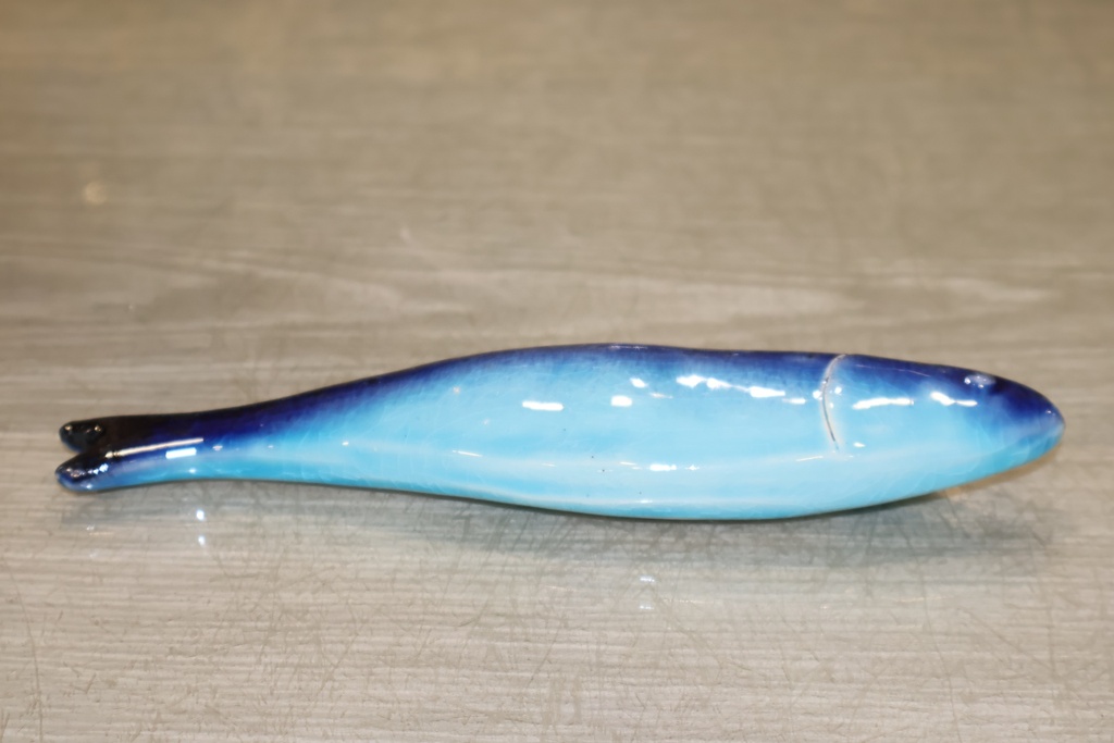 Sardinha em Cerâmica - Degradê Azul Cobalto