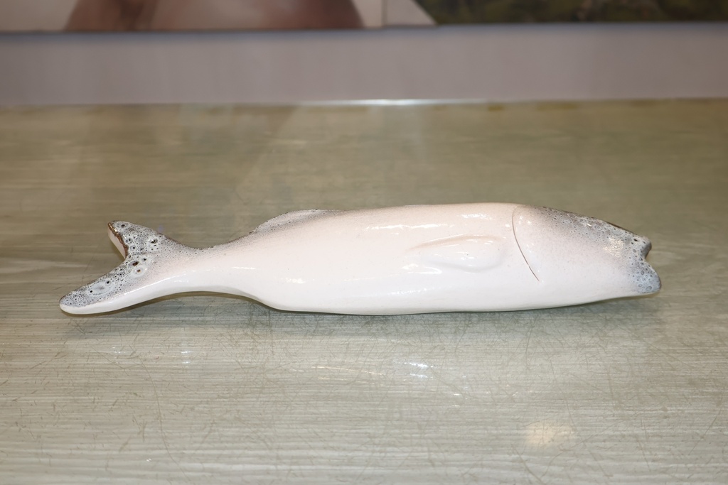 Sardinha em cerâmica - Branco Pérola Salpicado