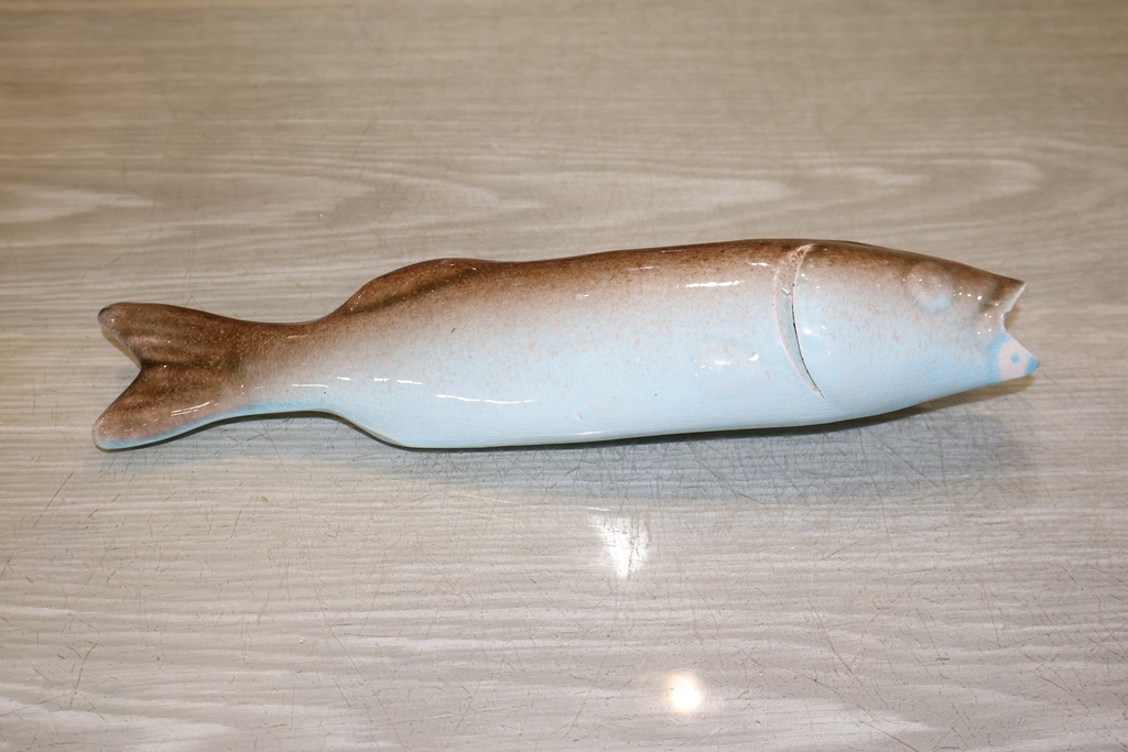 Sardinha em cerâmica - Azul Glaciar e Castanho Terra