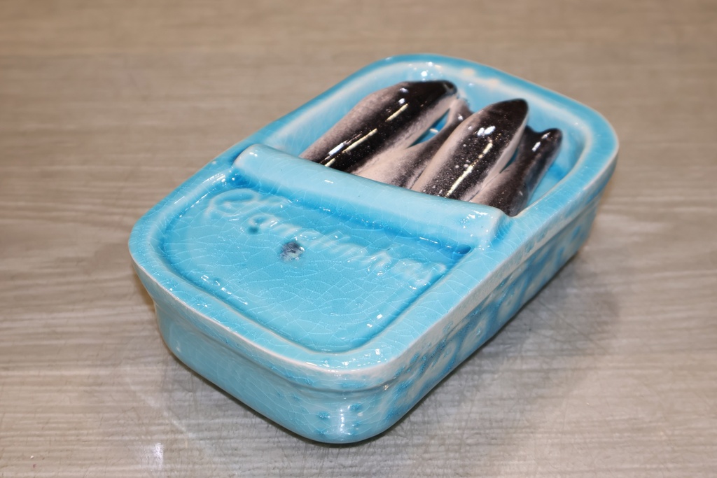 Lata de sardinhas em cerâmica - "Coleção Portuguesa" Azul Celeste