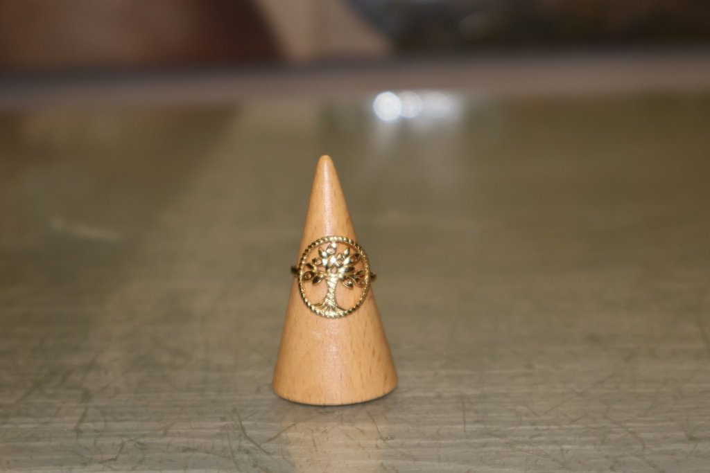 Anel de Medalha "Árvore da Vida" em Dourado