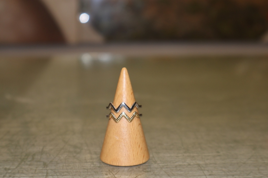 Conjunto de Anéis Articulados "Chevron" Duo-Tone