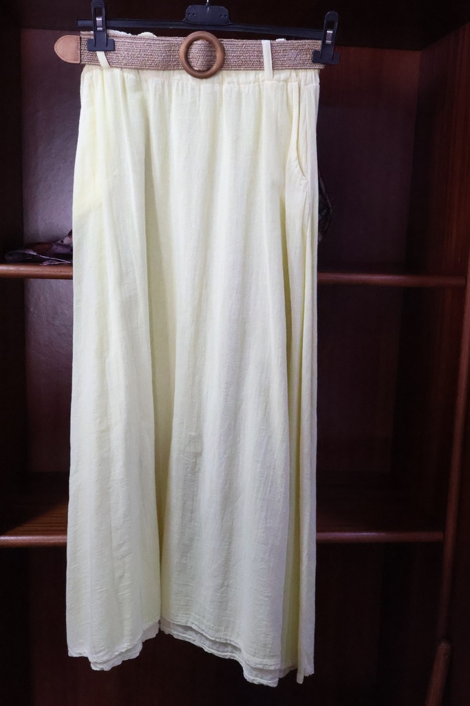 Saia Maxi Breeze – Amarelo Pastel