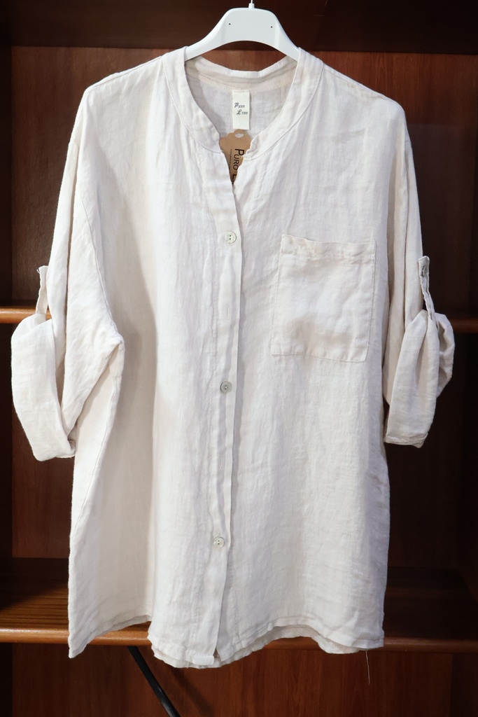 Túnica em Linho Puro – Gola Padre