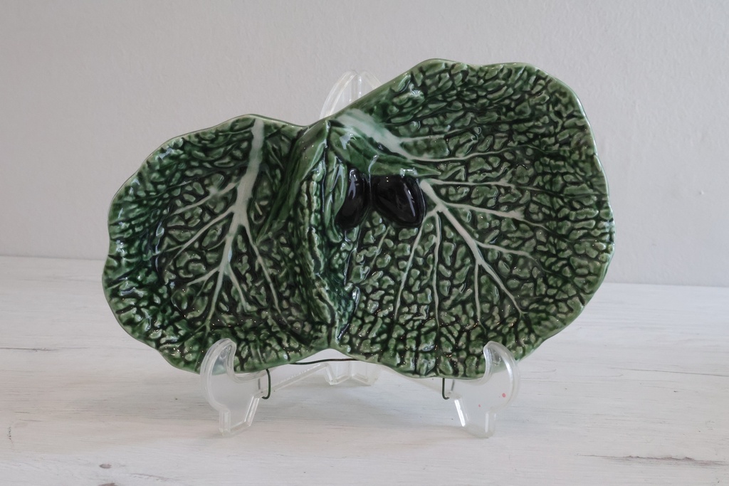 Azeitoneira Dupla em Formato de Folha de Couve