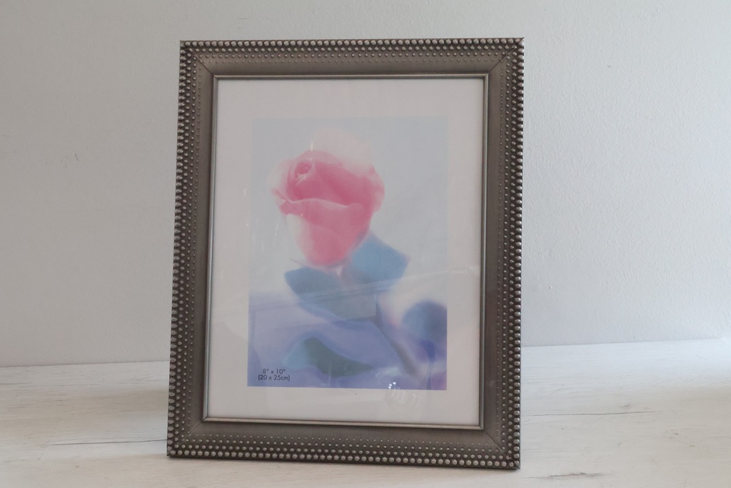 Moldura Prateada Perlada