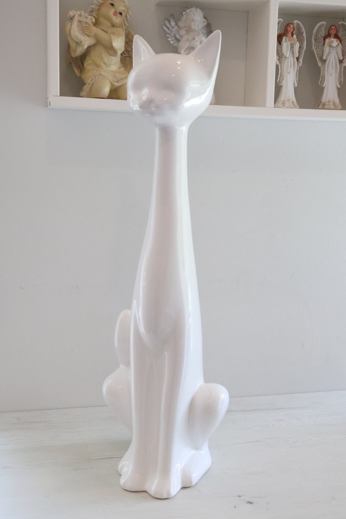 Figura Decorativa Maior Gato "Mid-Century" Modern