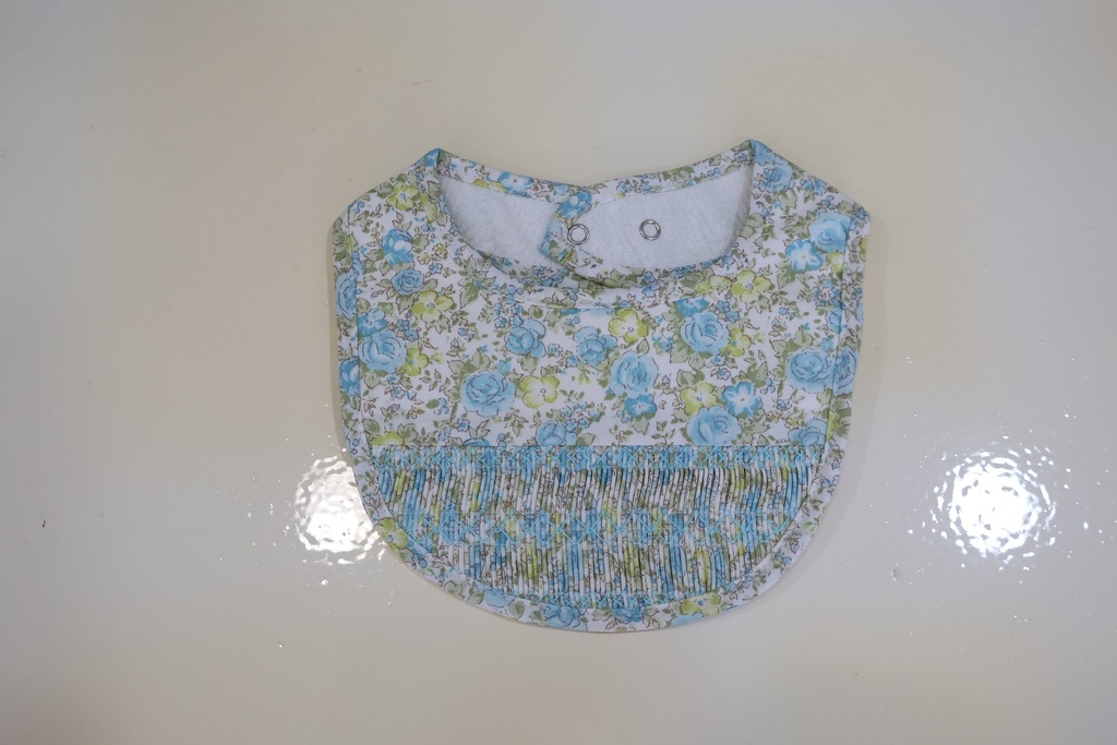 Babete para Bebé – Floral Azul