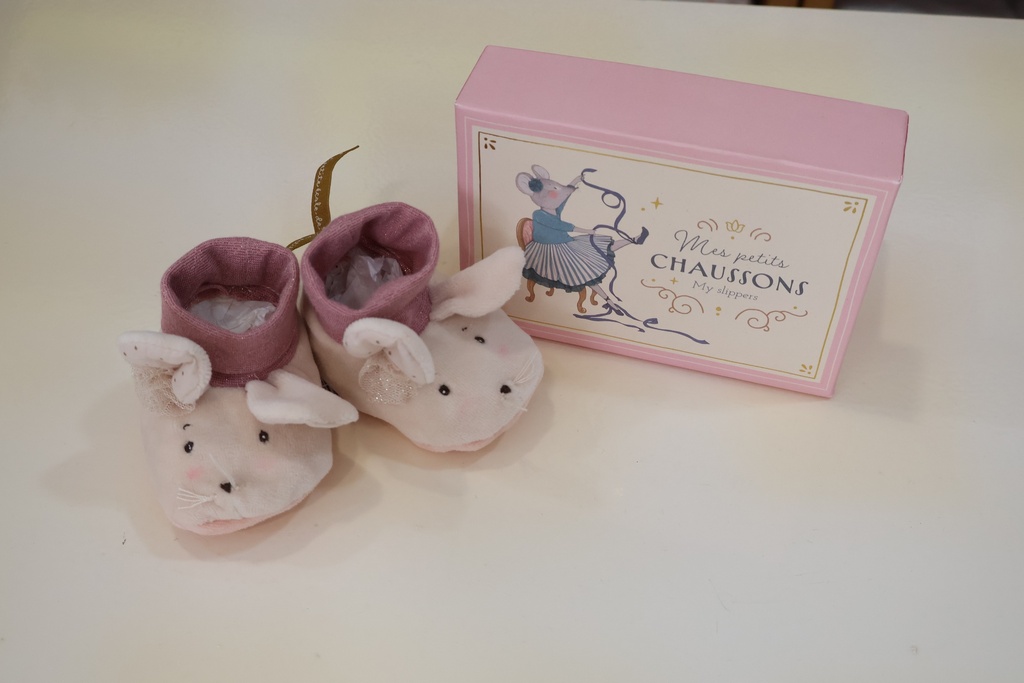 Patucos de Bebé em Caixa de Presente – Ratinha Moulin Roty