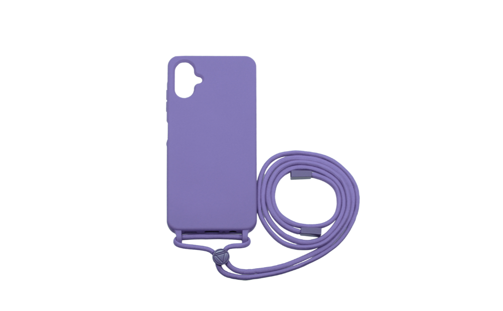 Capa de Silicone com Cordão para Samsung Galaxy A06 Roxo