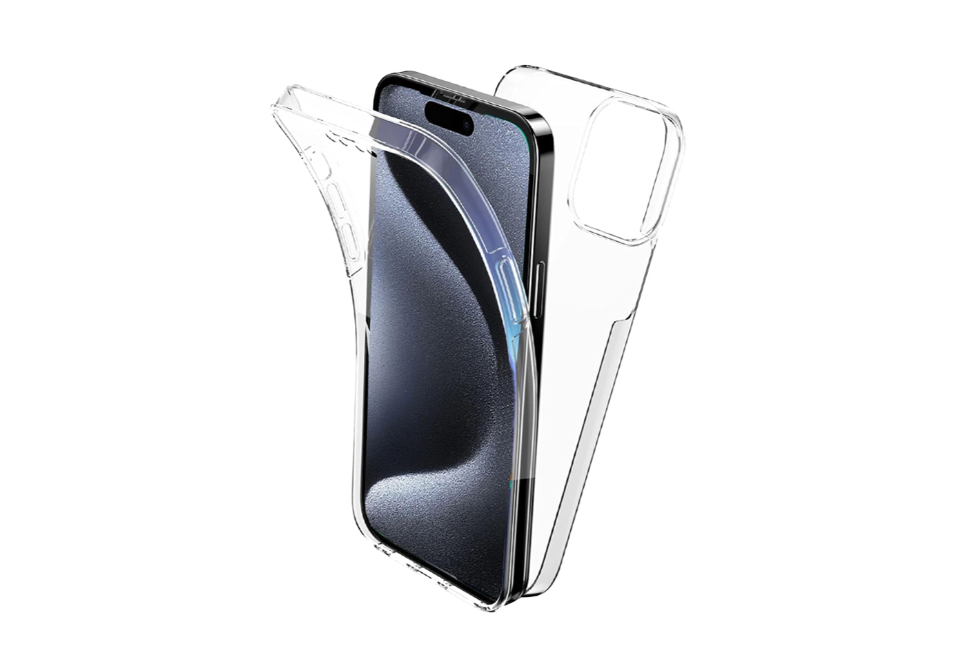 Capa de Silicone 360º para Apple iPhone 16 Pro Max Transparente