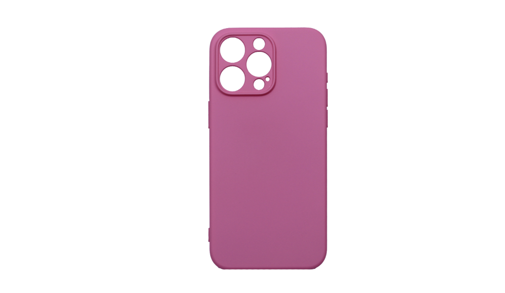 Capa de Silicone com Moldura de Câmera para Apple iPhone 15 Pro Rosa