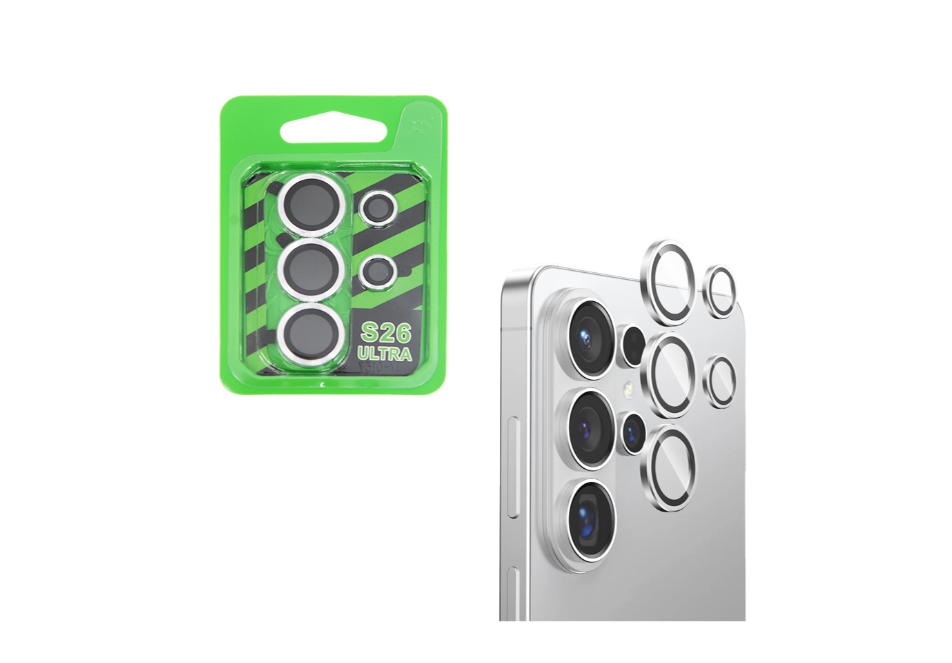 Protetor de Vidro da Câmera Traseira para Samsung Galaxy S26 Ultra Prata