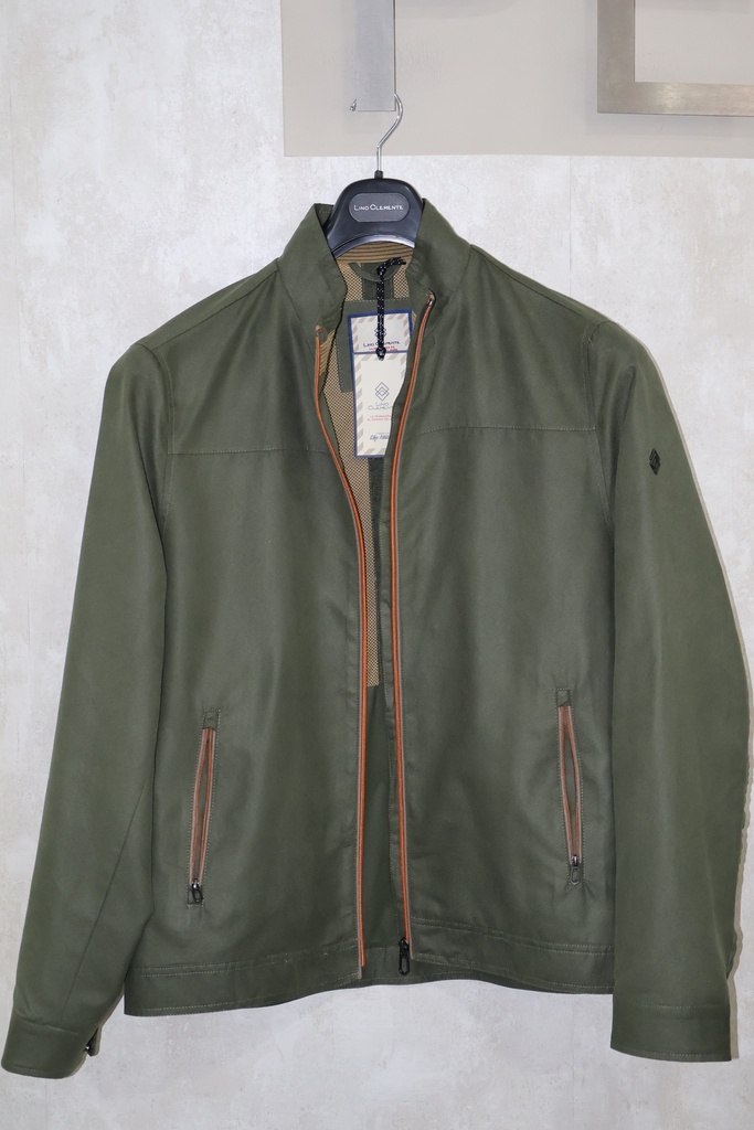 Casaco Harrington Explorer: Verde Militar & Detalhes em Camel