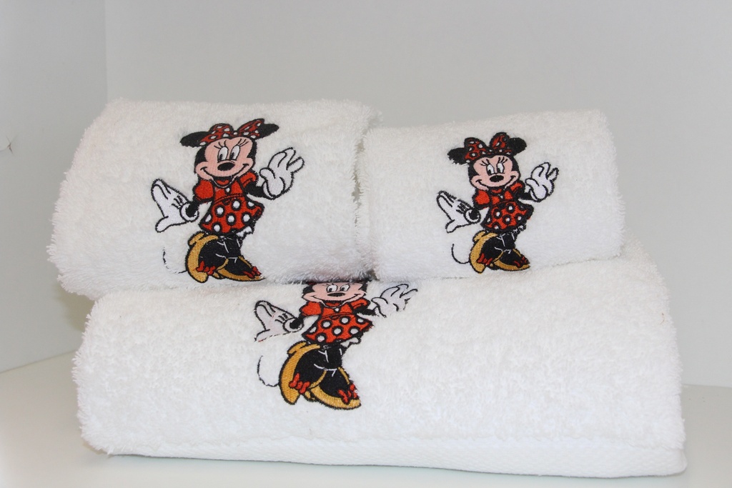 Jogo de Toalhas de Banho Minnie Mouse (3 Peças)