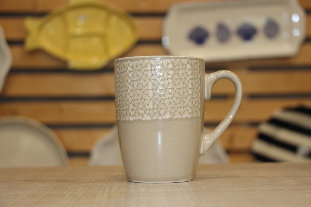 Canecas de Porcelana - Geométrica Castanha