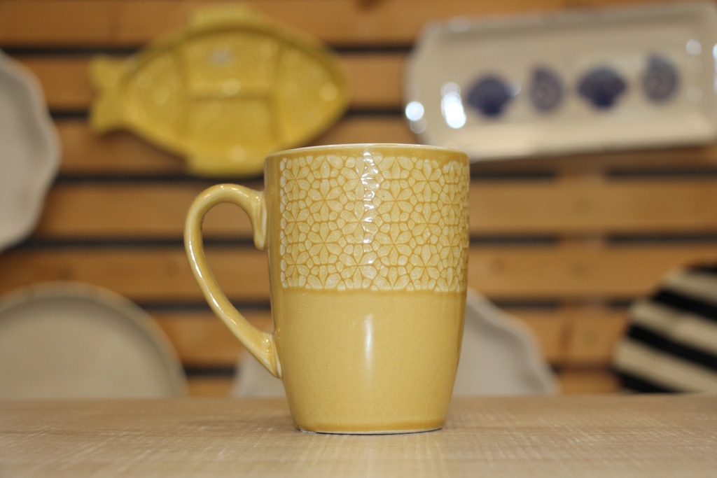 Canecas de Porcelana - Geométrica Dourada