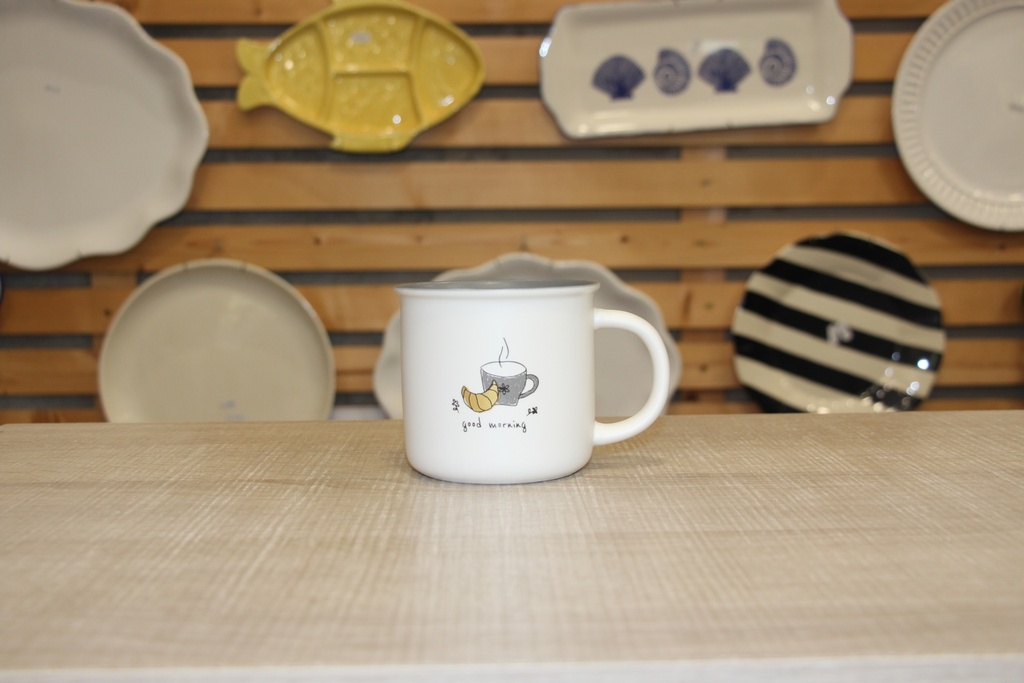 Caneca de Porcelana - " Good Morning"