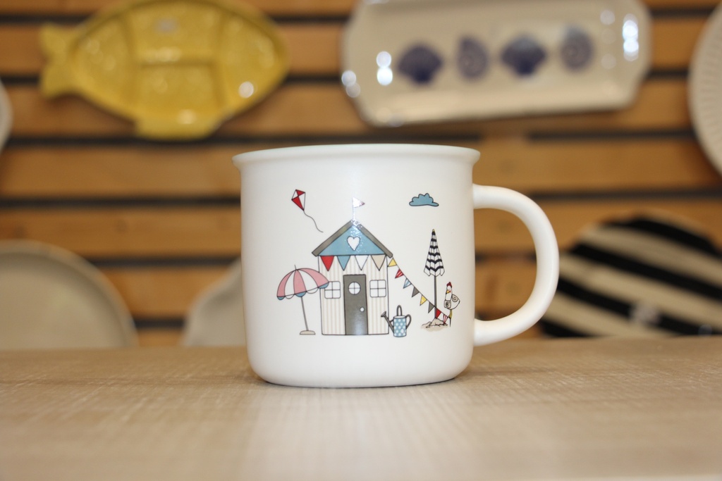 Caneca de Porcelana com ilustração de casa