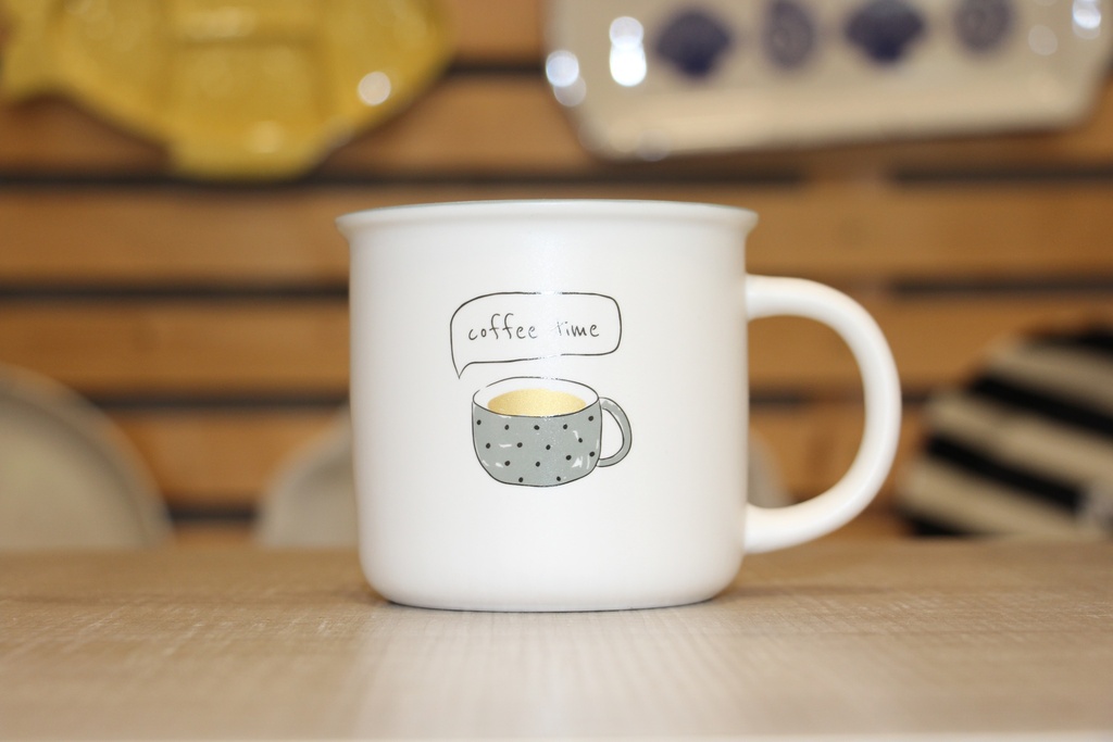 Caneca de Porcelana - "Coffee Time"