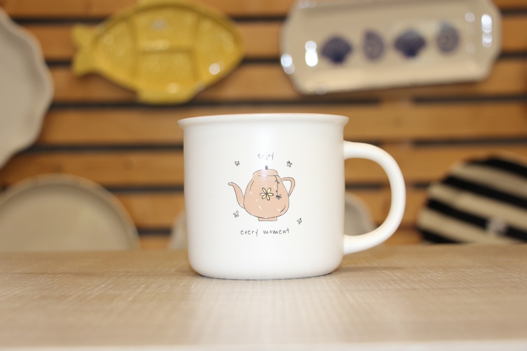 Caneca de Porcelana - "Enjoy every moment"