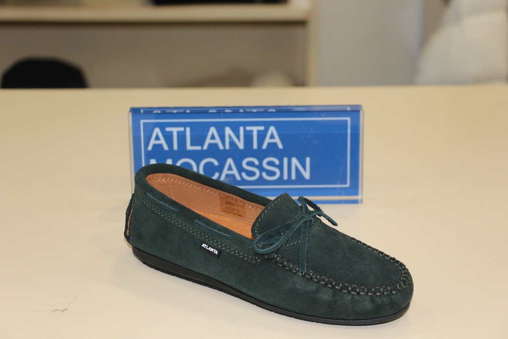Mocassim Verde Escuro com atacadores