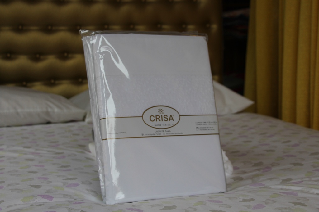 Jogo de Cama CRISA Branco com Detalhe Texturizado