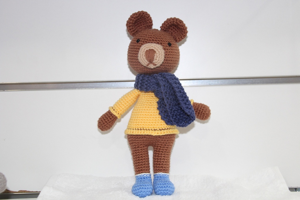 Ursinho Amigurumi de Crochê Castanho