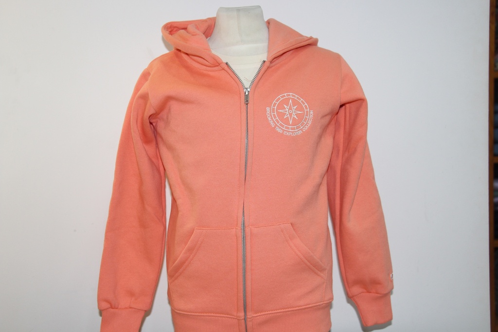 Casaco com Capuz e Fecho "Explorer" Pêssego/Salmão
