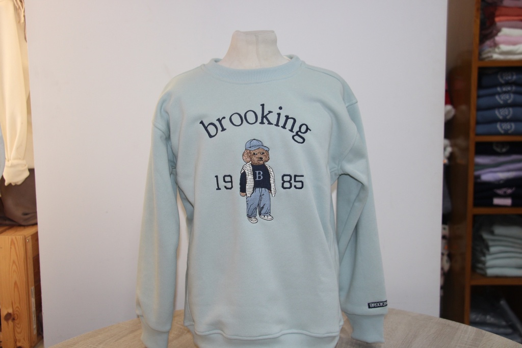 Camisola Crewneck Brooking "1985 Preppy Dog" Azul Pastel Adulto