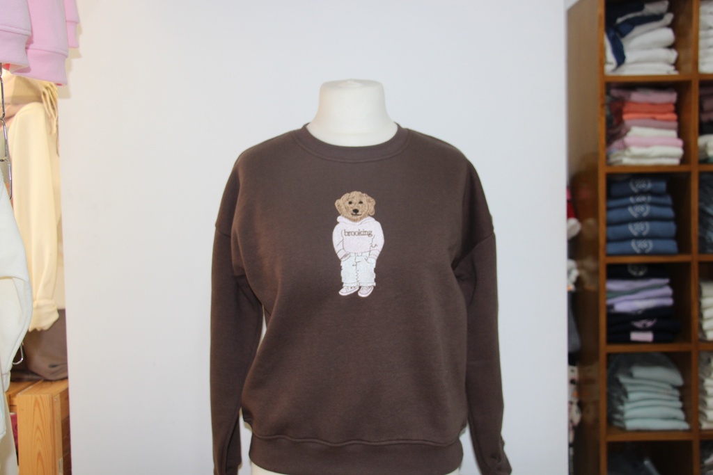 Camisola Crewneck Brooking "Skater Dog" Castanha
