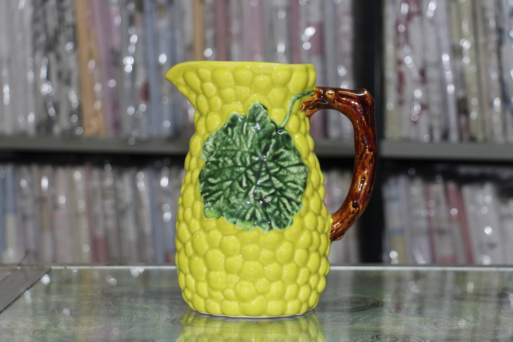 Jarro de Cerâmica em Formato de Cacho de Uvas – Amarelo Citrino