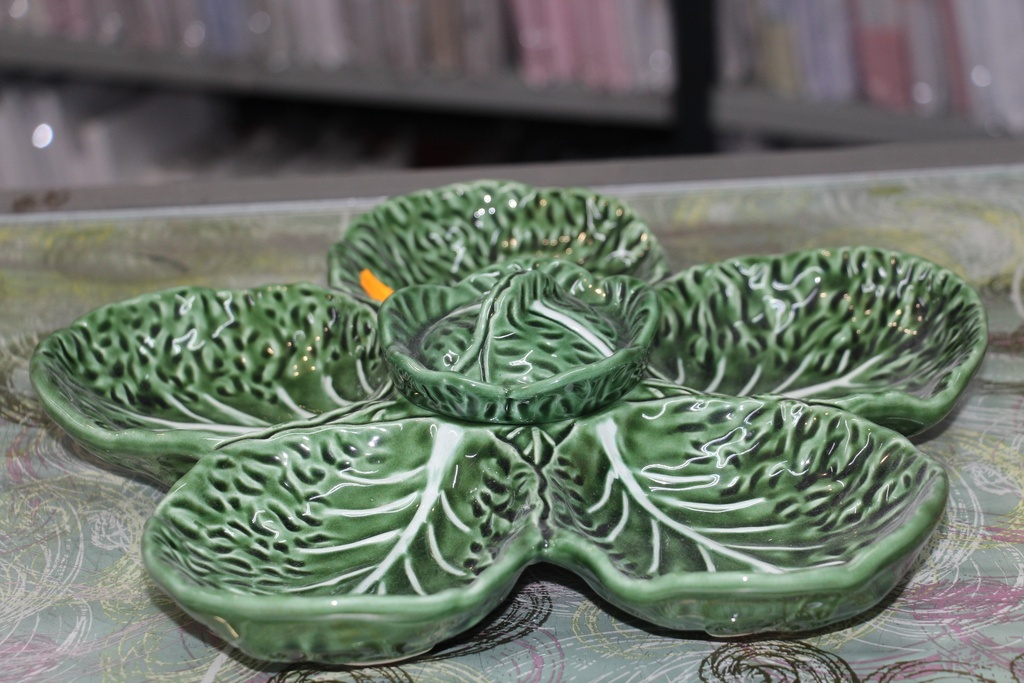 Petisqueira de Cerâmica em Formato de Couve