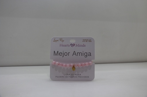 Pulseira Luna Roy "Hearts & Minds" – Edição "Melhor Amiga" (Quartzo Rosa)