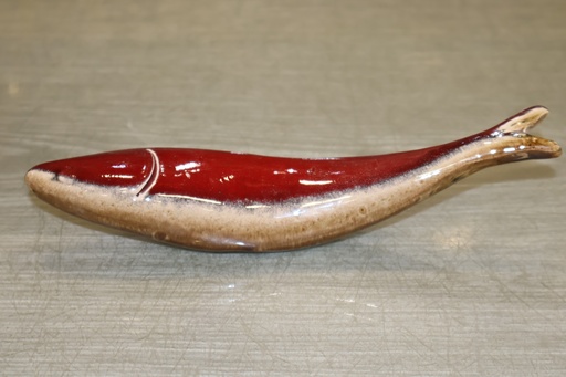 Sardinha em Cerâmica - Bordeaux e Creme