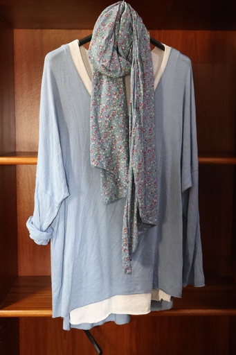 Conjunto: Brisa de Primavera em Azul
