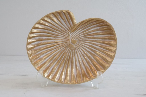 Prato Texturizado Decorativo Dourado