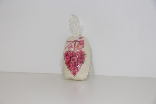 Sabonete Decorado com Coração de Rosas