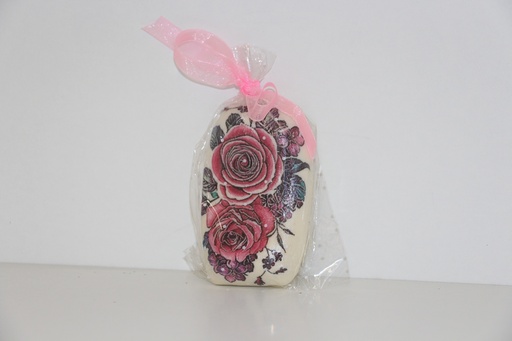 Sabonete Artesanal Decorativo com Padrão de Rosas