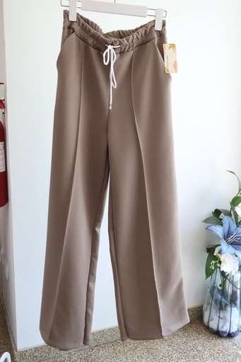 Calças Wide Leg com Cintura Elástica